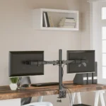 Double monitor support VESA Mount - 75/100mm black steel