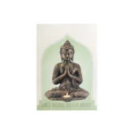 Large Buddha Tealight Holder - Gold Effect - 33cm x 24cm x 18cm