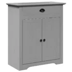 Bathroom Sink Cabinet - Solid Pinewood - Grey - 70 x 35 x 80cm