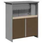 Bathroom Sink Cabinet - Solid Pinewood - Grey - 70 x 35 x 80cm